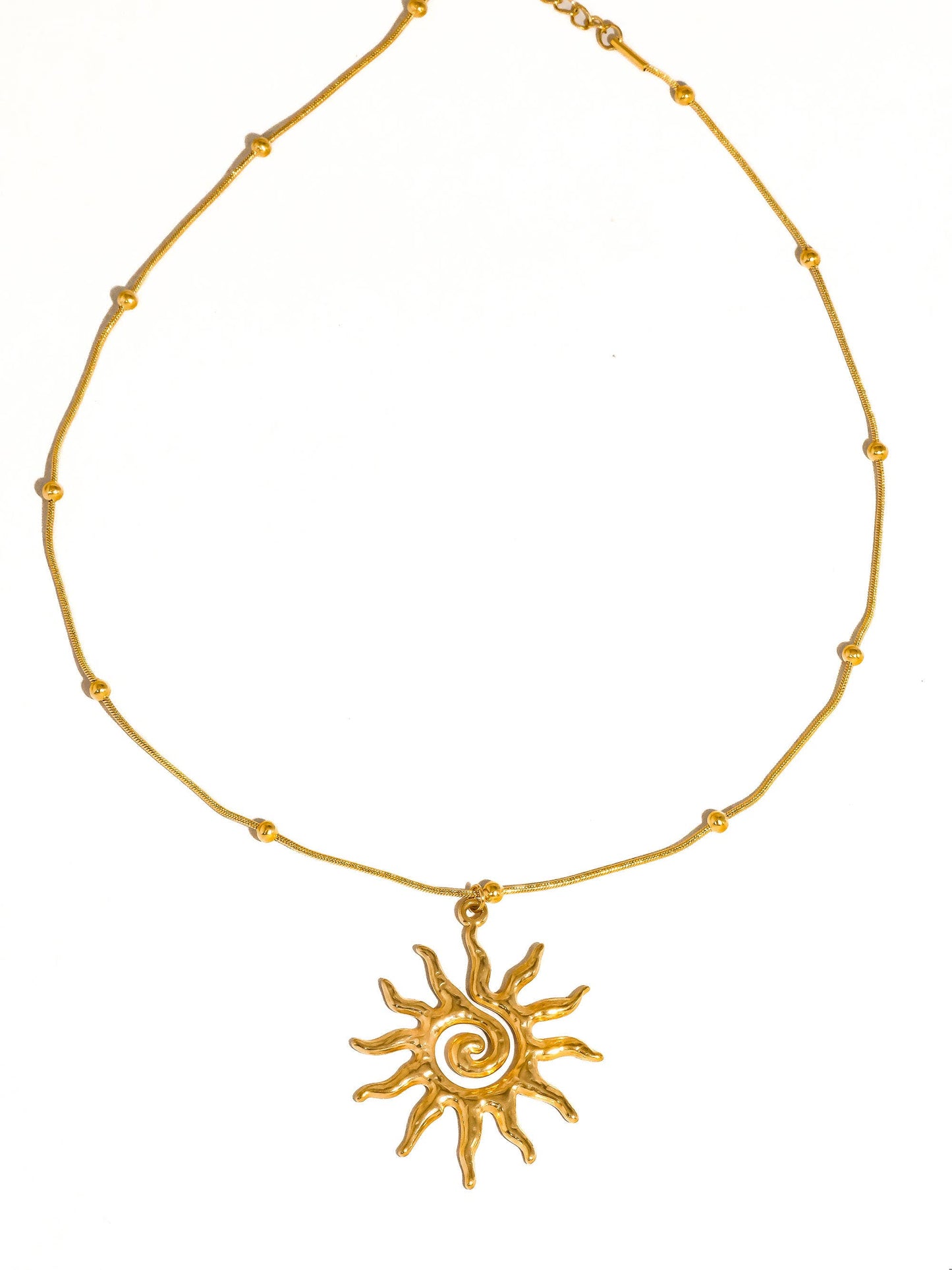 Non-Tarnish Boho Sun Necklace