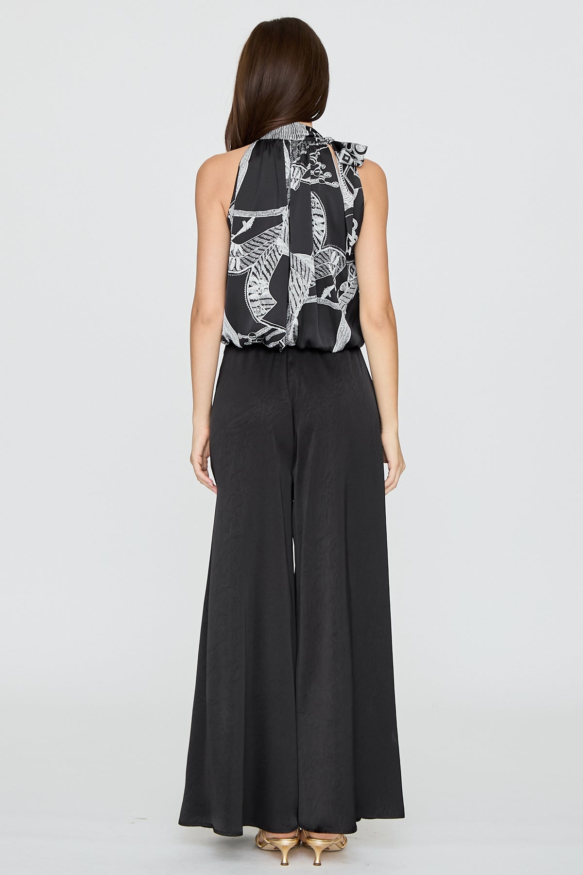 High Neck Tie Top