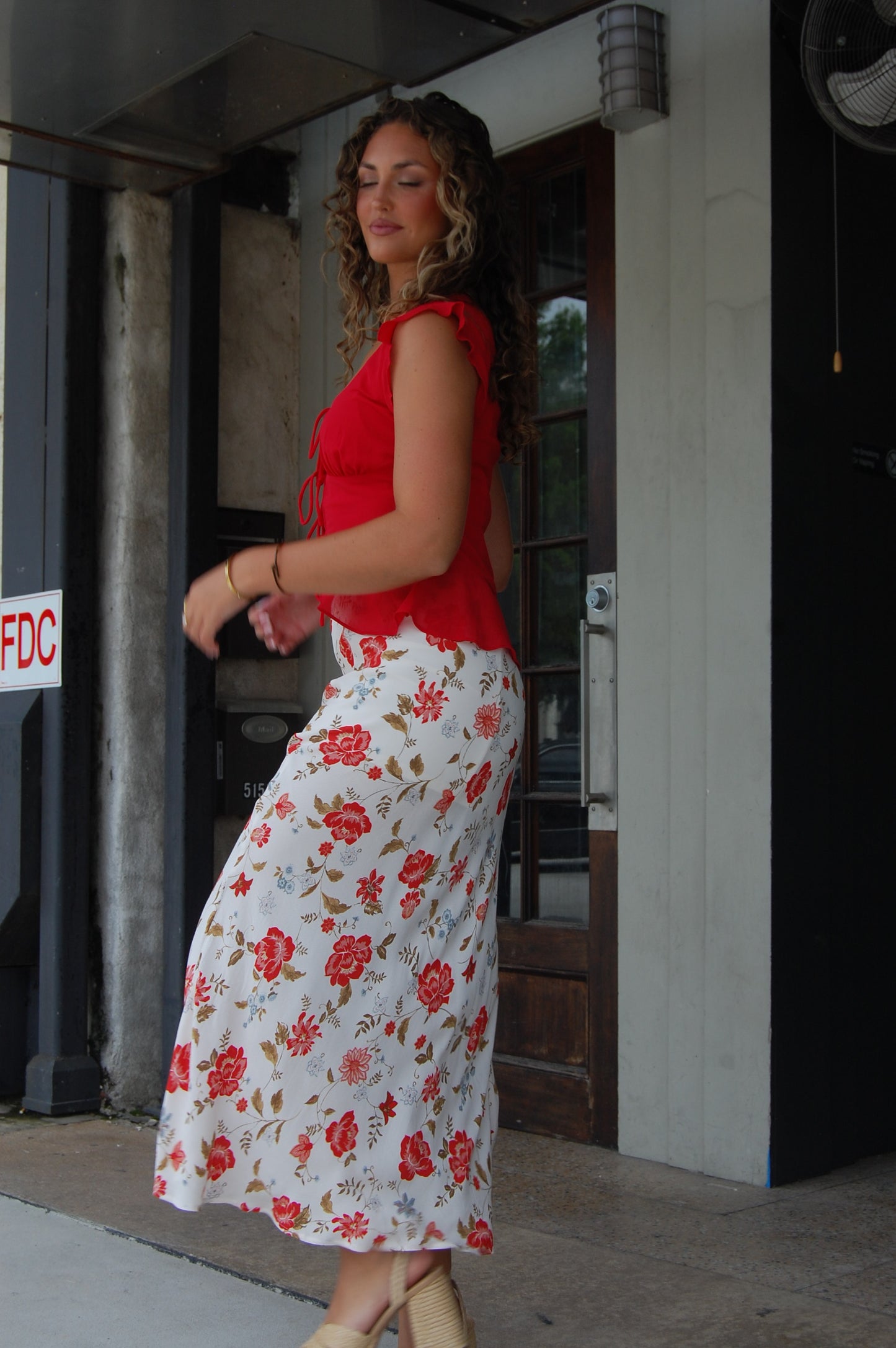 Floral Midi Skirt