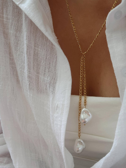 Non-Tarnish Baroque Pearl Necklace
