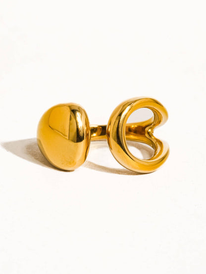 Florine Non-Tarnish Abstract Ring