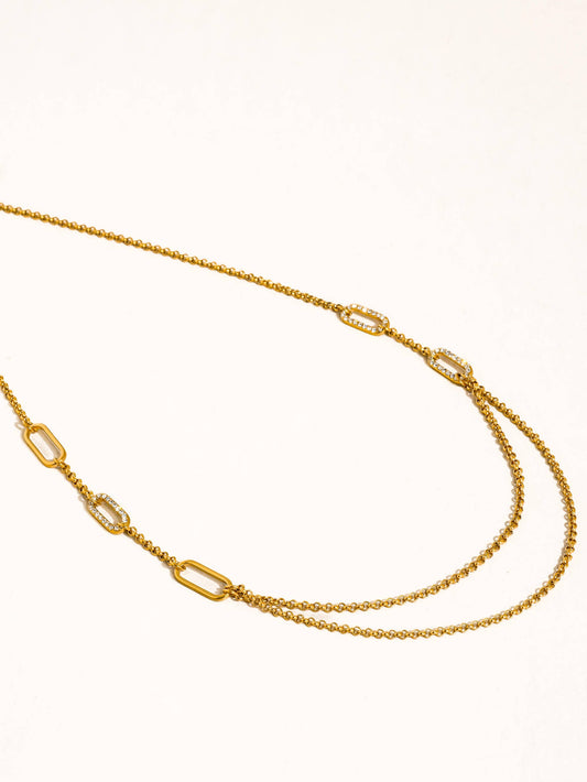 Non-Tarnish Layered Chain Necklace