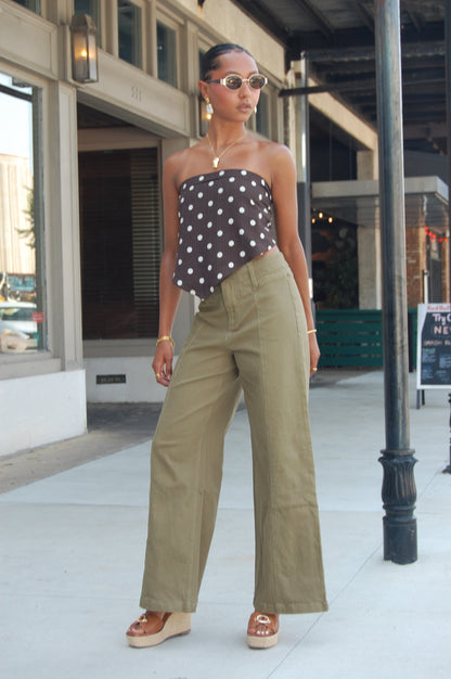 High Waist Wide Leg Trousers