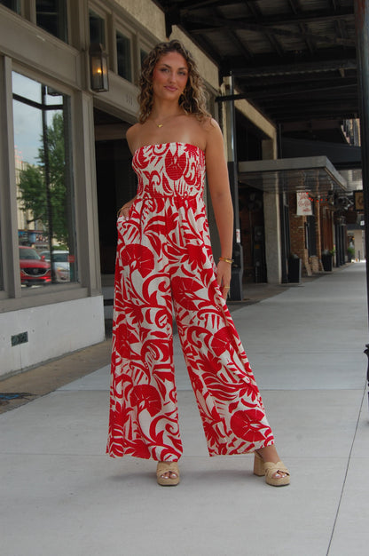 Smocked Jumpsuit