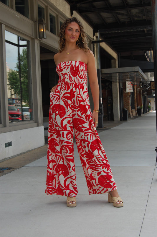 Smocked Jumpsuit