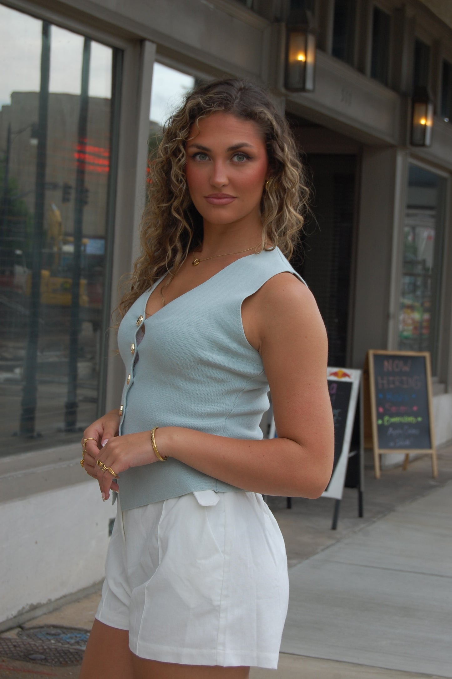 V-Neck Knit Vest