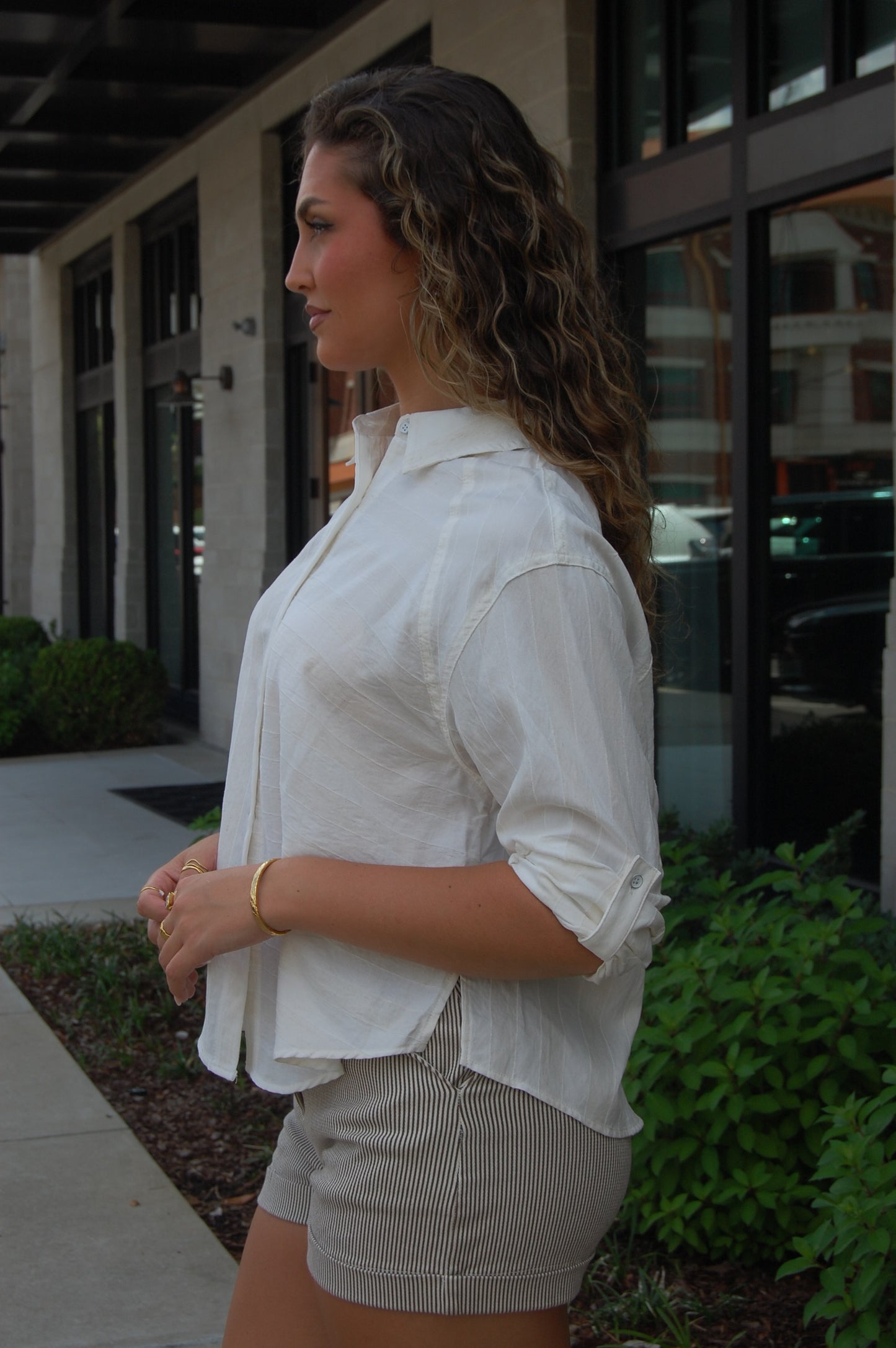 Linen Raglan Sleeve Top