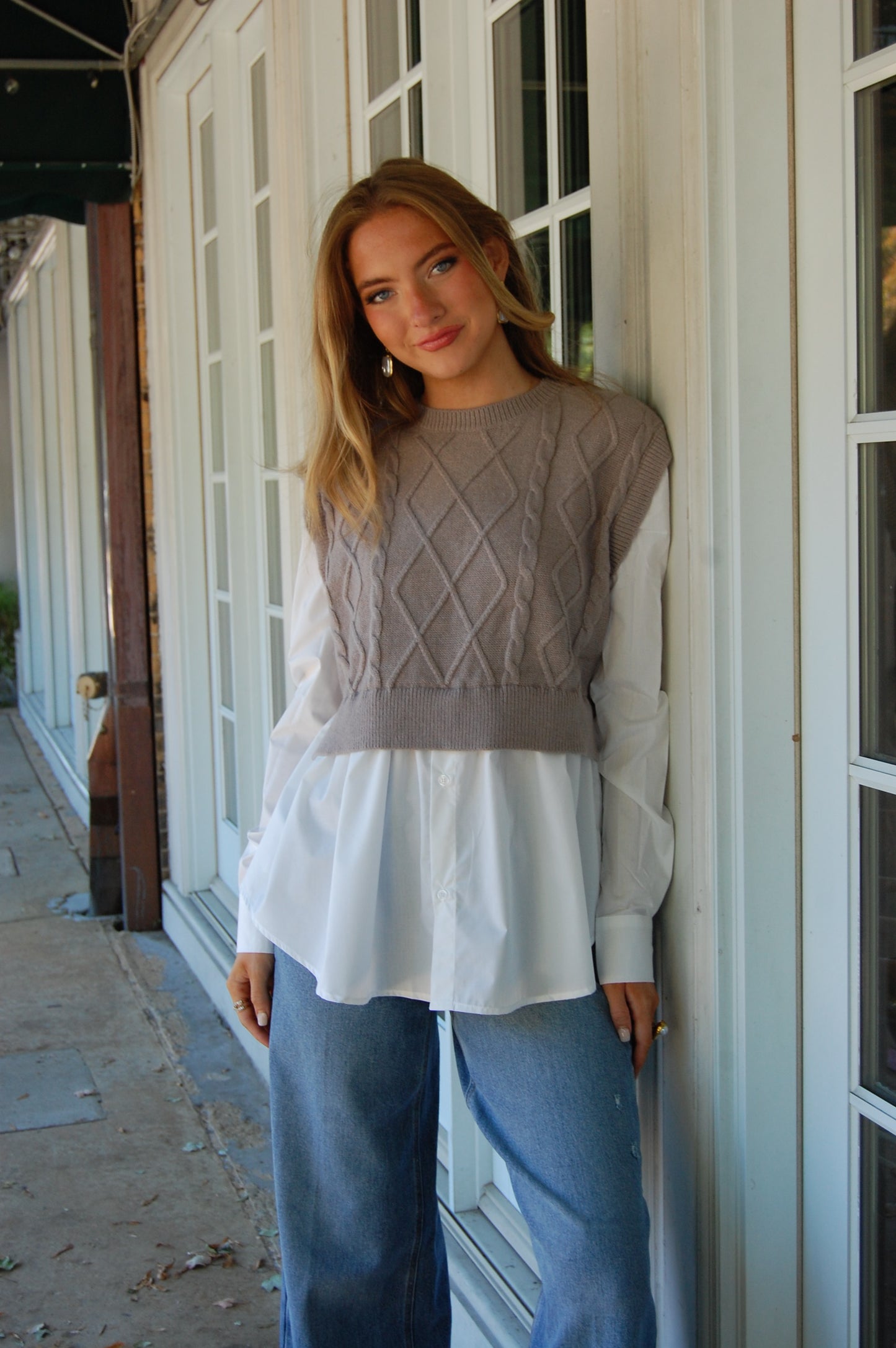 Layered Vest Blouse