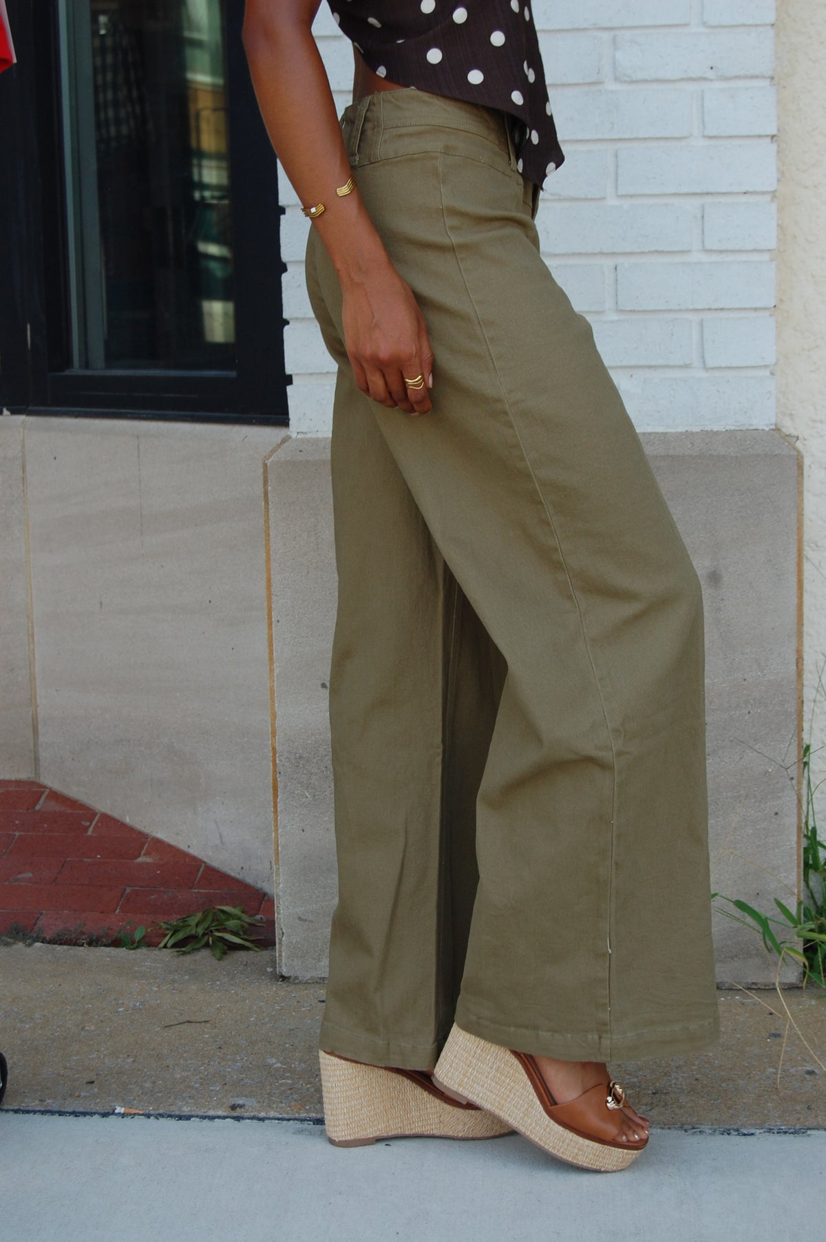 High Waist Wide Leg Trousers