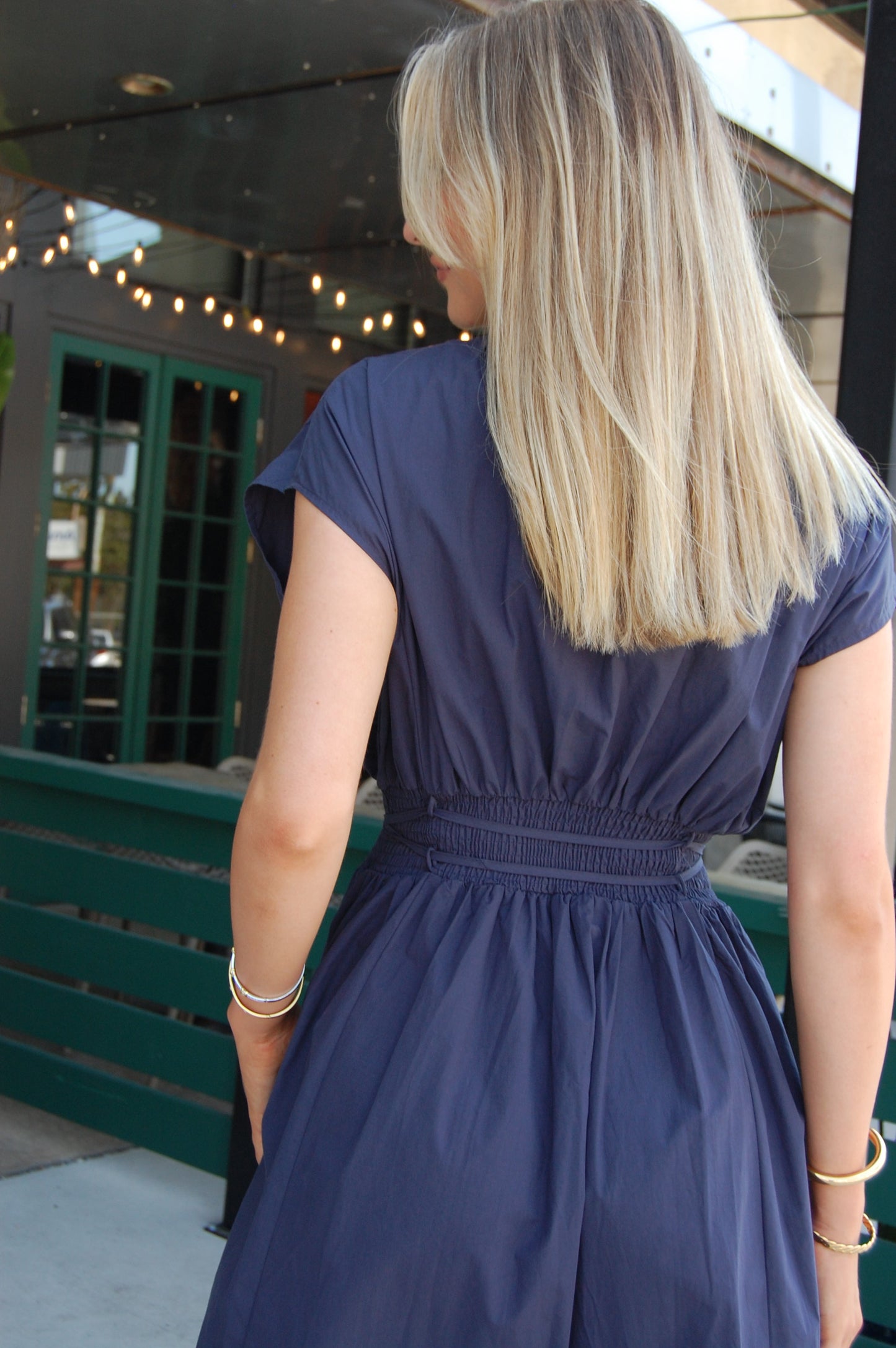 Pleated Midi Dress