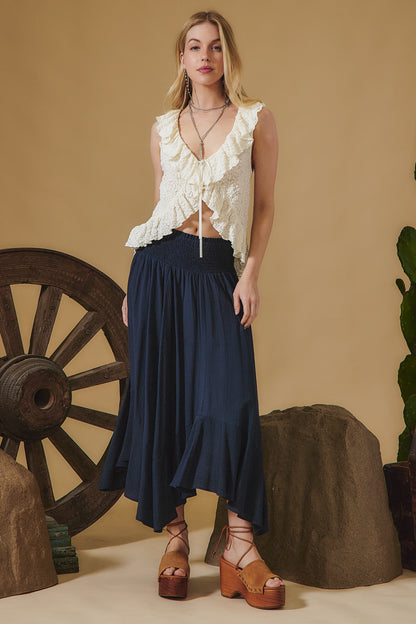 Smocked Waist Skirt