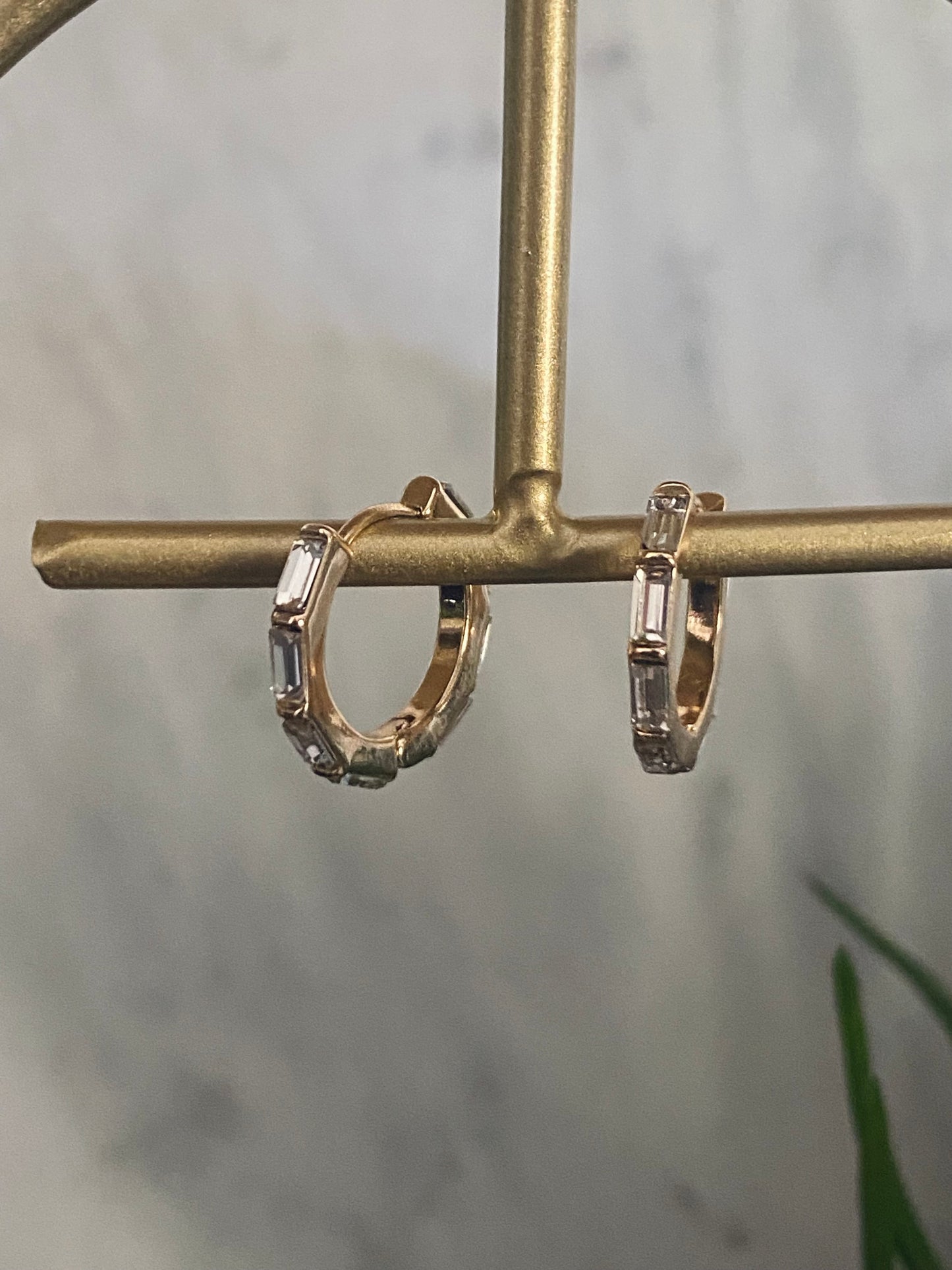 Rectangle Gem Earring