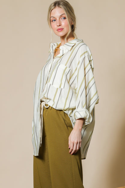 Stripe Oversized Button Down