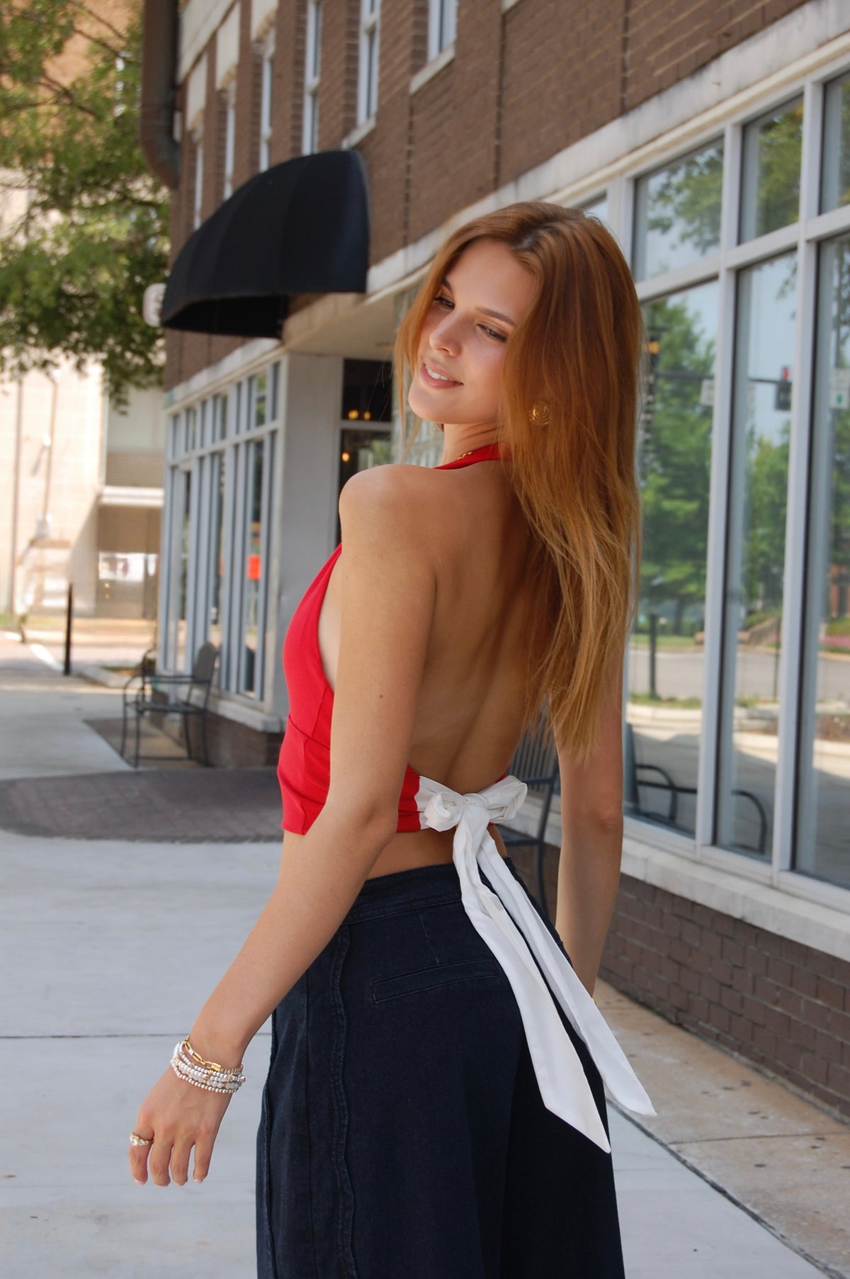 Bow Back Halter Top