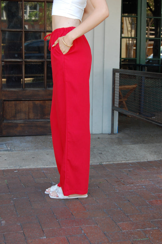 Linen Straight Leg Pants