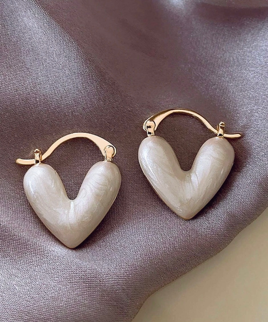 Pearl Heart Earring