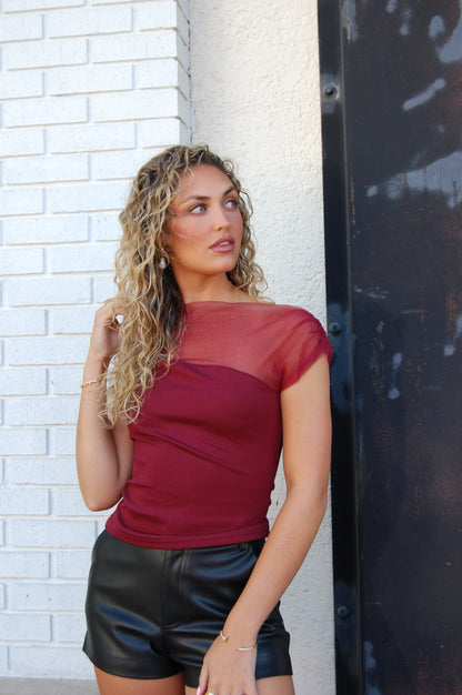 Mesh Drape Top