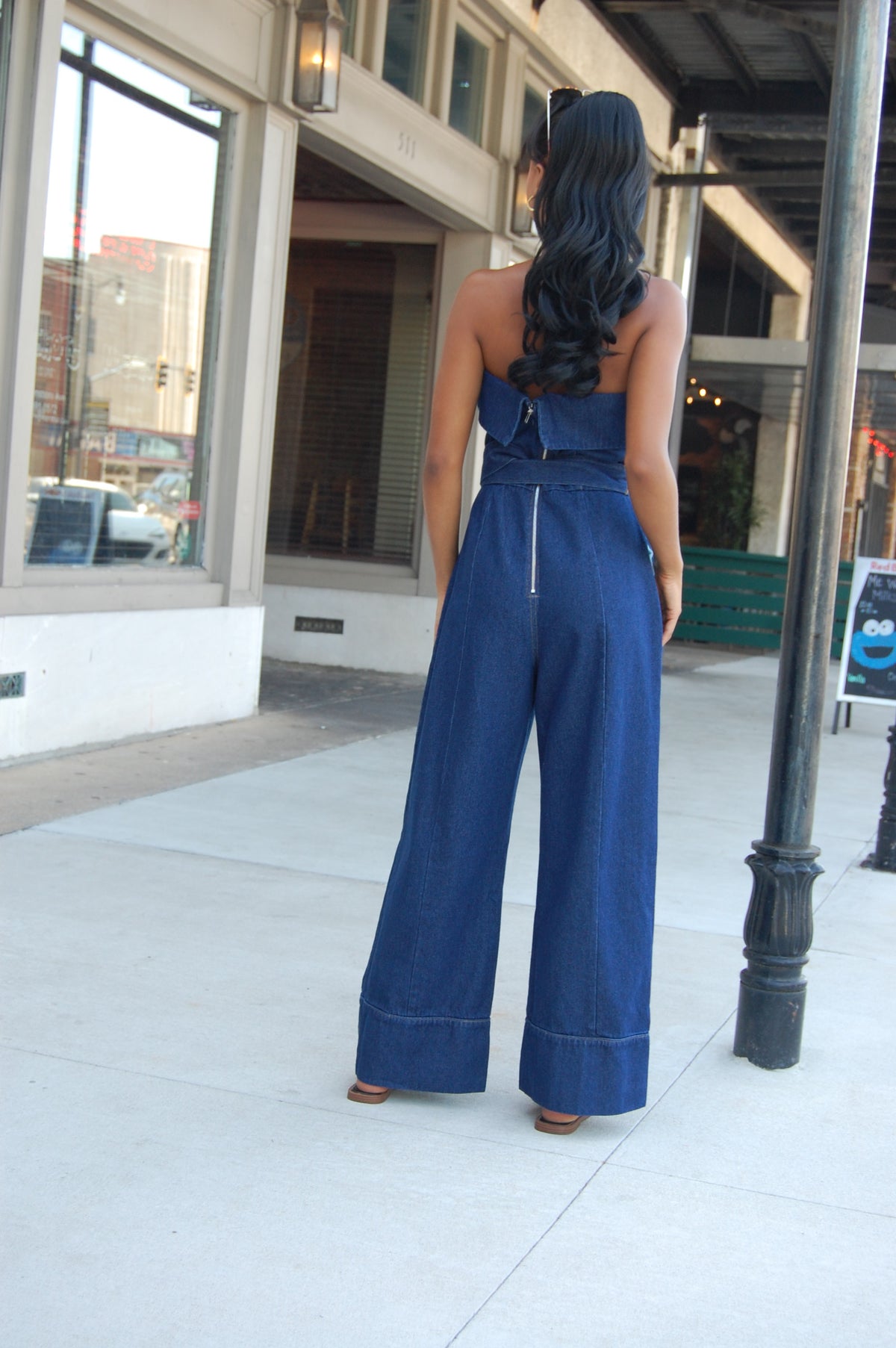 Tube Denim Jumpsuit
