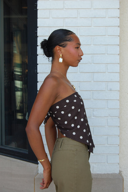 Polka Dot Scarf Top