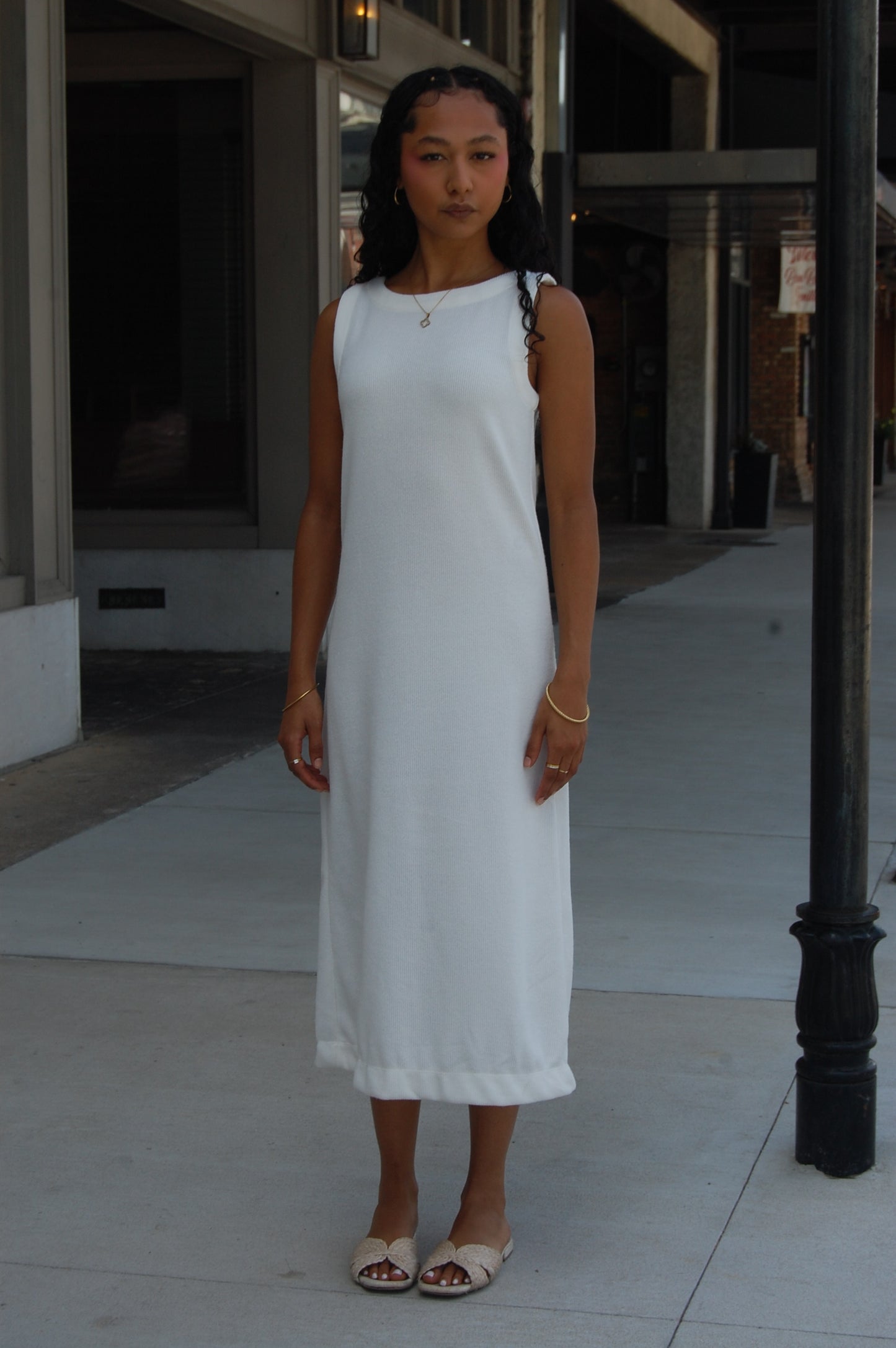Button Midi Dress