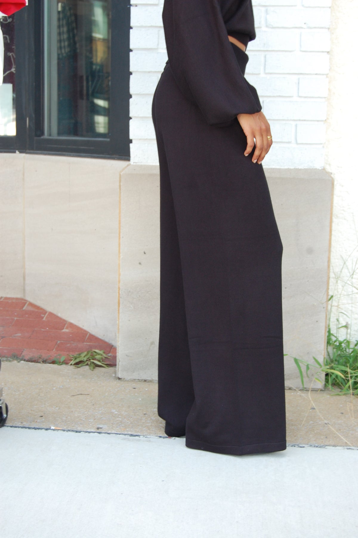 Wide Leg Sweater Pants
