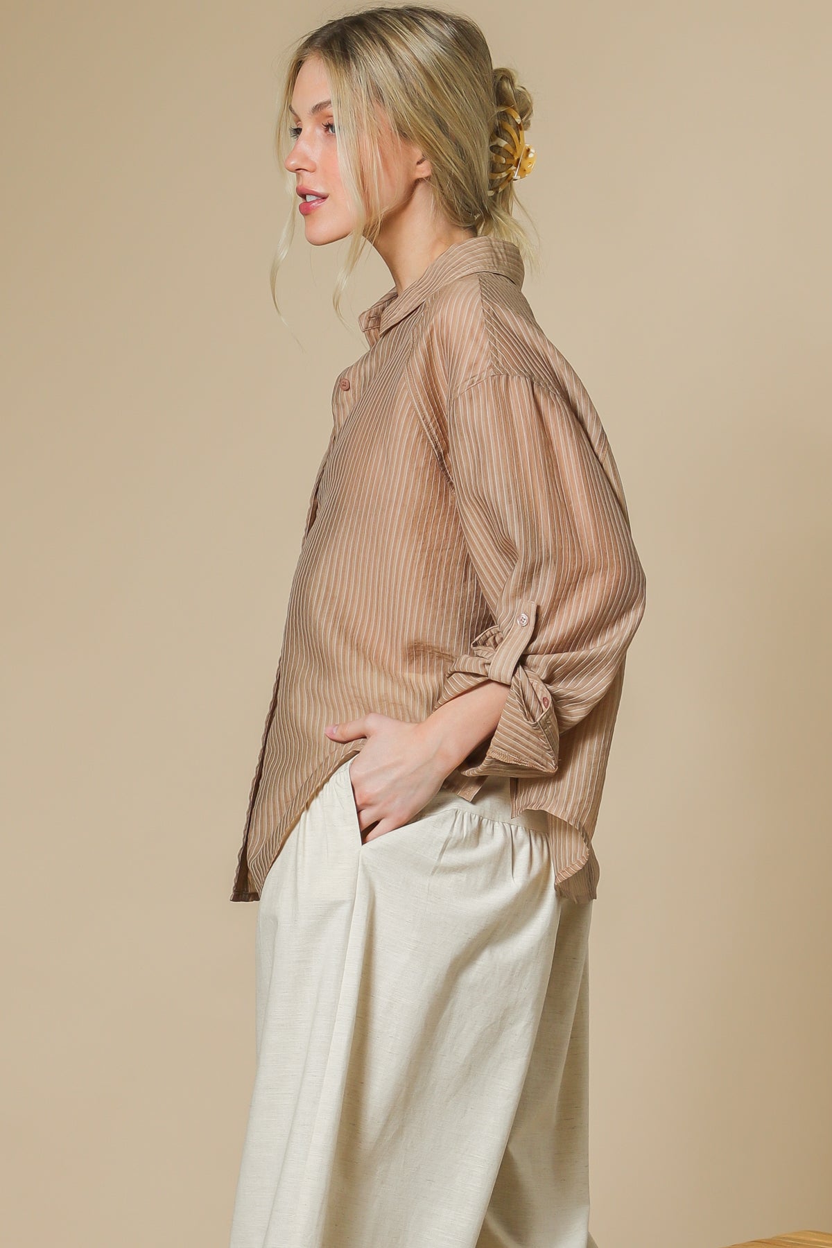 Sheer Raglan Top