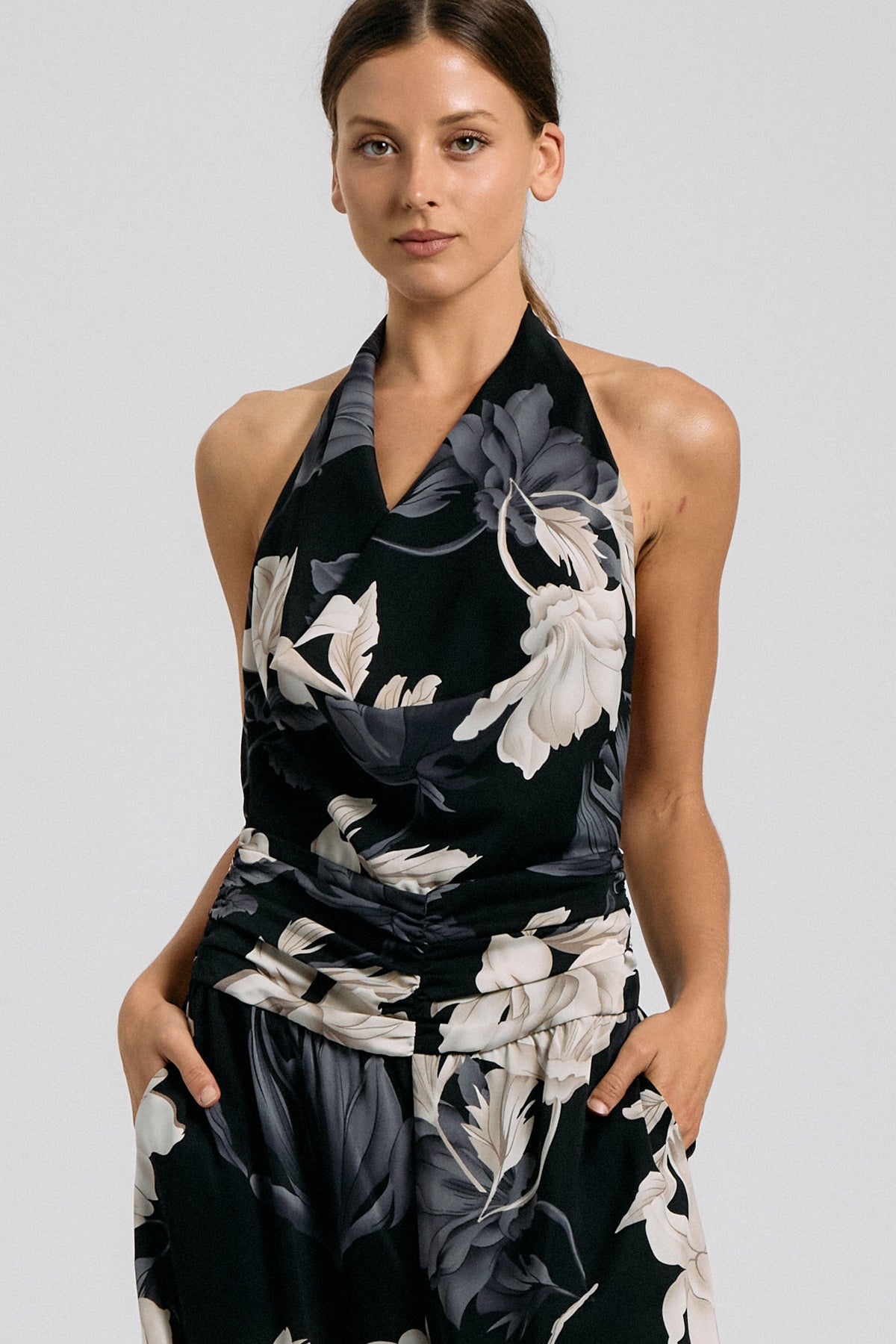 Floral Halter Jumpsuit