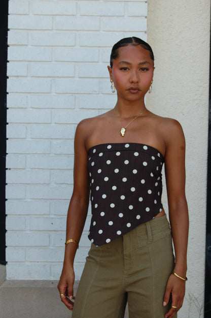 Polka Dot Scarf Top