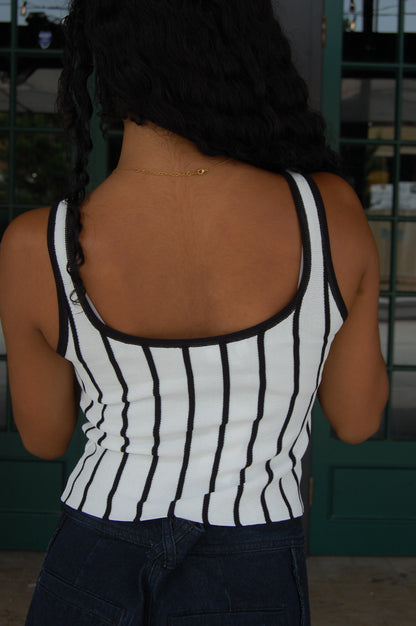 Striped Two Tone Top