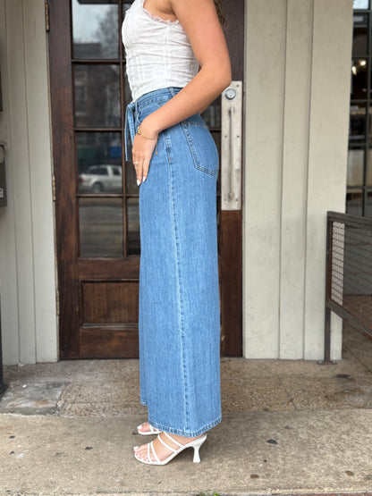 Wide Leg Pant With Belt