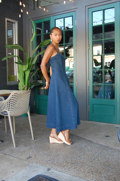Sweetheart Denim Dress