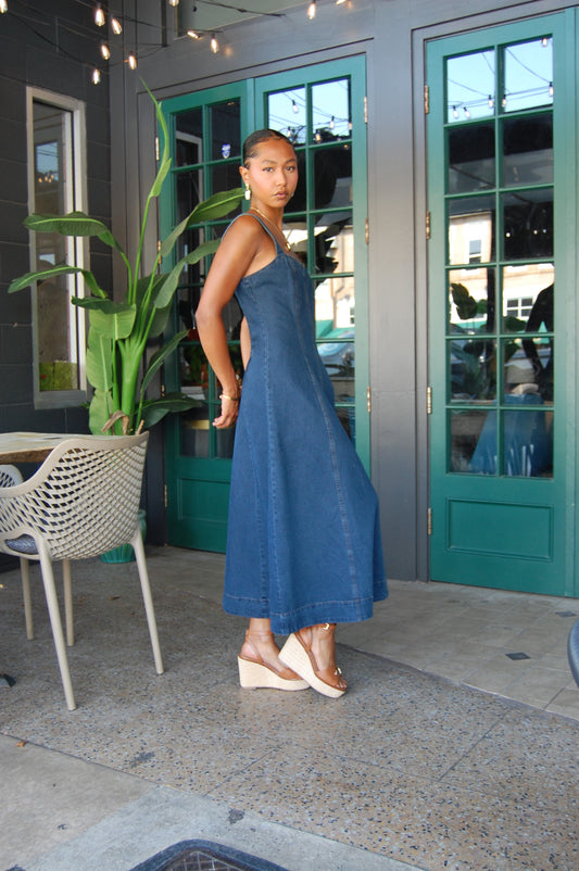 Sweetheart Denim Dress