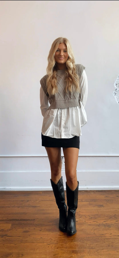 Layered Sweater Vest