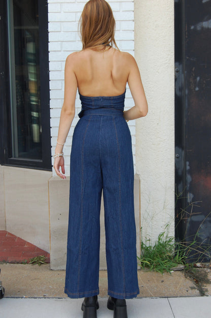 Halter Wide Leg Jumpsuit