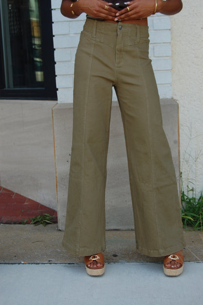High Waist Wide Leg Trousers