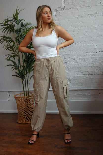 High Waist Cargo Pants