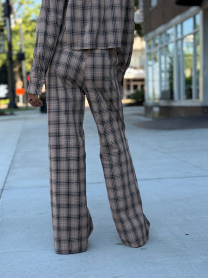 Plaid Pant Set