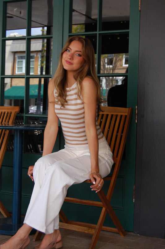 Striped Cropped Tank