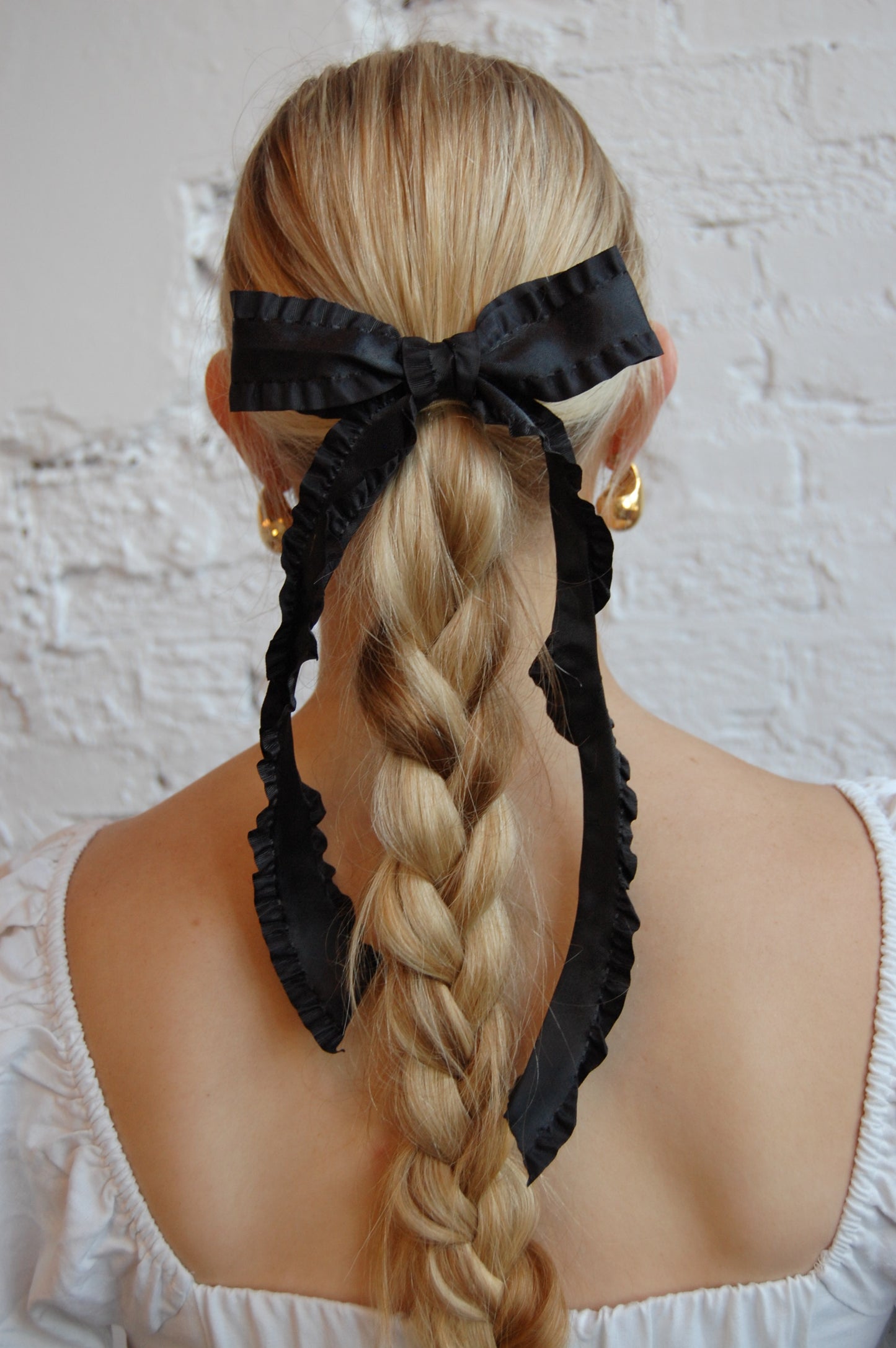 Scalloped Satin Bow