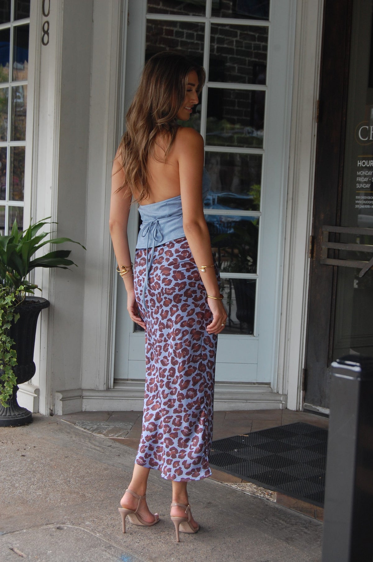 Midi Animal Print Skirt