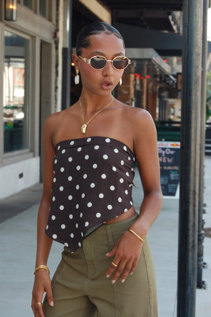Polka Dot Scarf Top