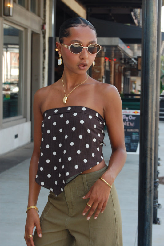 Polka Dot Scarf Top