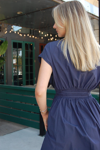 Pleated Midi Dress