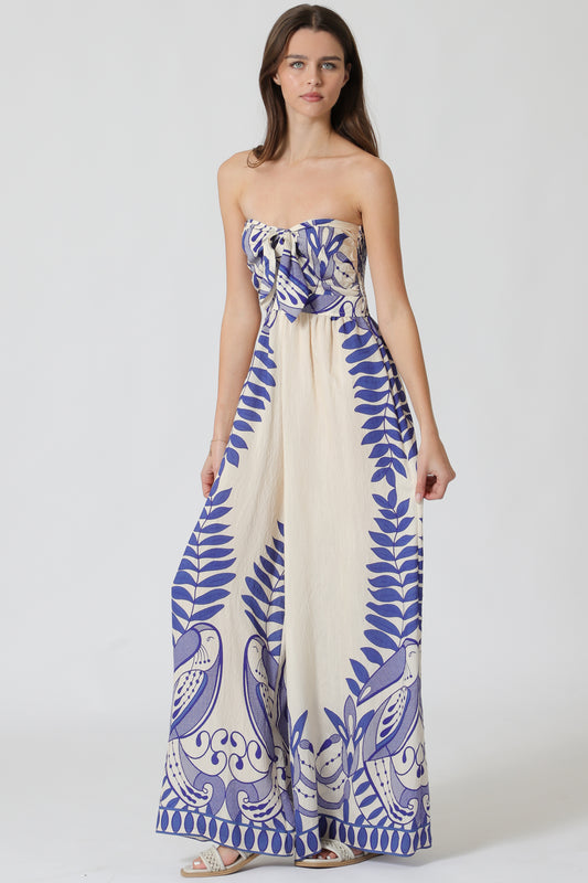 Tube Printed Jumpsuit