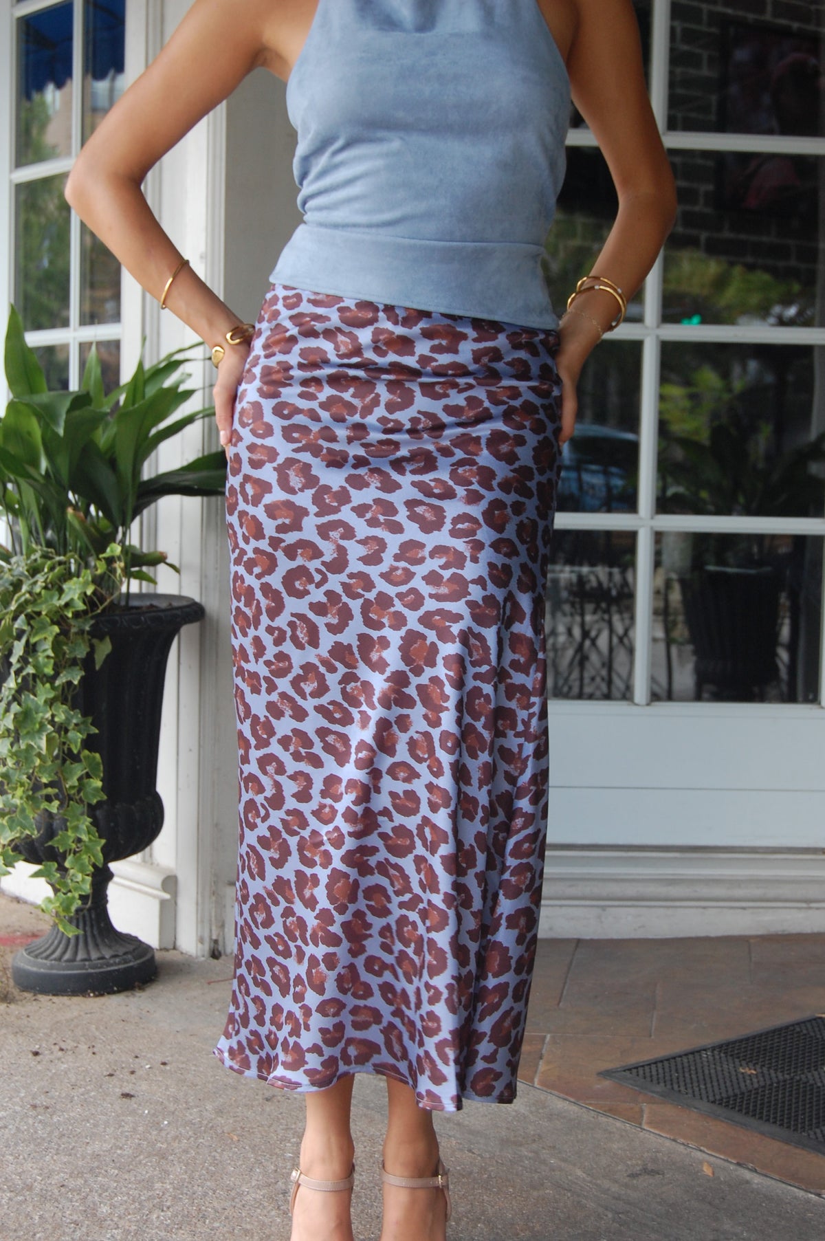 Midi Animal Print Skirt