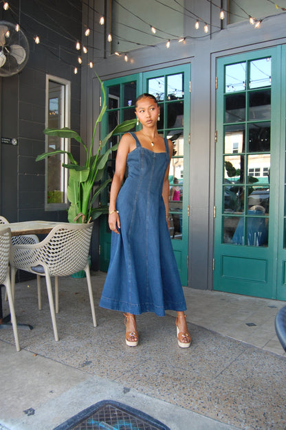 Sweetheart Denim Dress