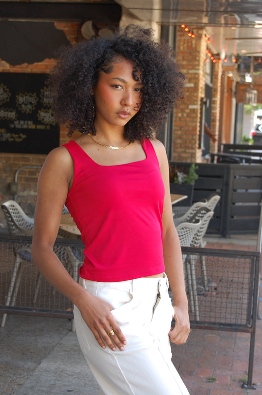 Square Neck Knit Top
