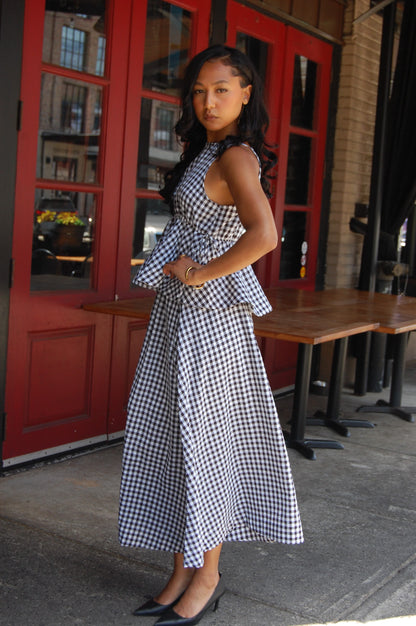 Gingham Skirt Set