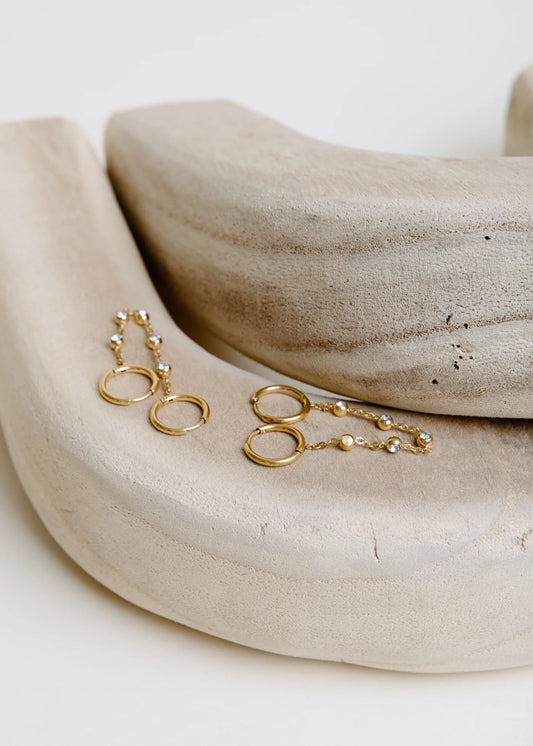 Non-Tarnish Double Earrings