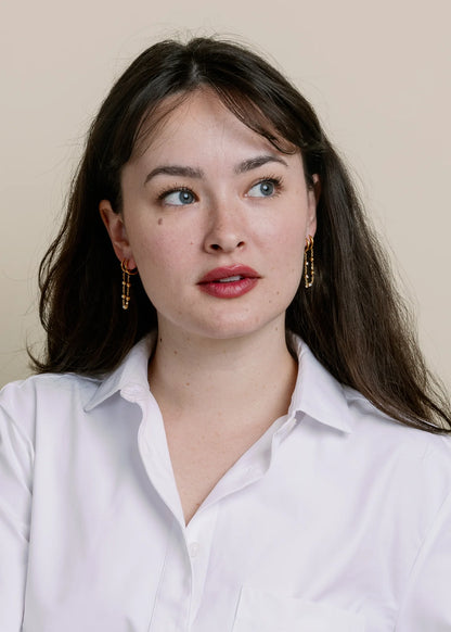 Non-Tarnish Double Earrings